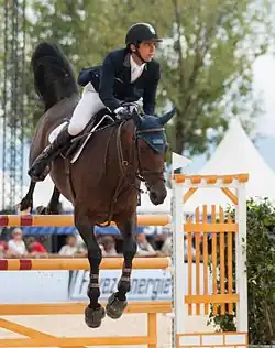 Marlon Zanotelli mit Madame Butterfly bei der Lausanne International Horse Show 2013