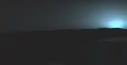 Viking 1 Lander – Mars-Sonnenuntergang über Chryse Planitia.