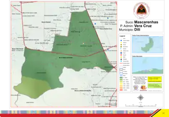 Der Suco Mascarenhas liegt im Norden des Verwaltungsamts Vera Cruz.
