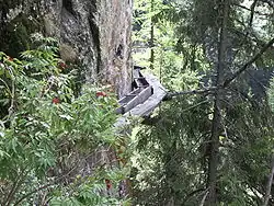 Hölzerner Kännel in der Massaschlucht