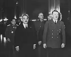 Matsuoka und Adolf Hitler bei einem Besuch in Berlin im März 1941.