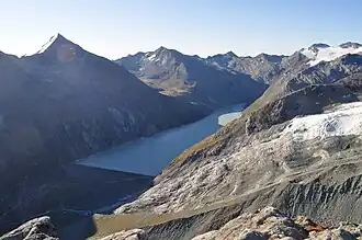 Mattmarksee und der Allalingletscher