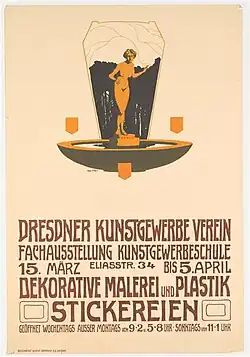 Plakat zur 1. Fachausstellung des Dresdner Kunstgewerbevereins, 1908[78]