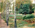 Max Liebermann: Birkenallee im Wannseegarten, 1918