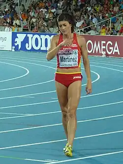 Die WM-Bronzemedaillengewinnerin von&nbsp;2007 Mayte Martínez erreichte Platz&nbsp;sieben