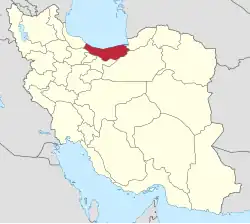 Lage der Provinz Mazandaran in Iran