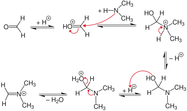 Mechanismus Mannich-Reaktion, Teil 1