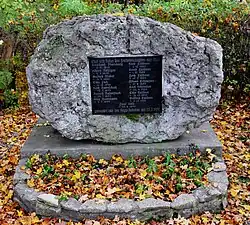 Gedenkstein für die Mordopfer von Mechterstädt in der Gothaer Straße in Mechterstädt