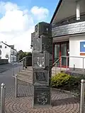 Stele vor der Volksbank mit Darstellungen der Geschichte von Medebach, Ansicht 2.&nbsp;Seite