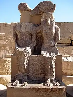 Ramses III. mit Thot und Ramses III. mit Maat