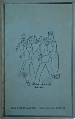 Titelbild des Gedichtbands mit Zeichnung Abschied von den Freunden von Else Lasker-Schüler