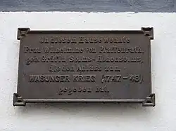 Tafel an der Alten Posthalterei in Meiningen