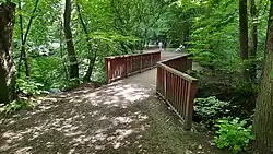 Brücke über die Mellingbek an der Einmündung in die Alster