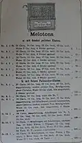 Melotons (Musik-Spielautomaten) Philipp De Ponti (Preisliste 1889) (Bezirksmuseum Ottakring)