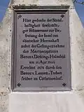Text auf dem Fehmeraner Denkmal