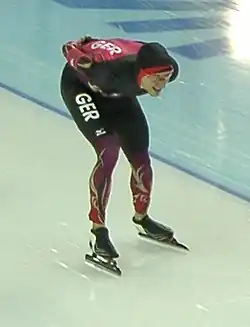 Baumgärtner beim olympischen 1000-Meter-Lauf 2014