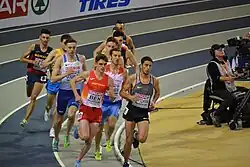 Jerwand Mkrttschjan (als Führender in einem Hallenrennen) – Rang&nbsp;vierzehn