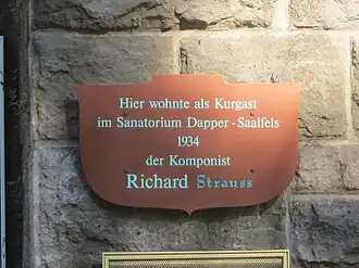 Gedenktafel Richard Strauss