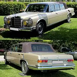 Mercedes-Benz 600 Pullman Landaulet mit nur in der hintersten Reihe zu öffnendem Verdeck