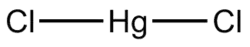 Strukturformel von Quecksilber(II)-chlorid