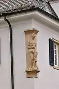 Merkurfigur am Postamt Oggersheim