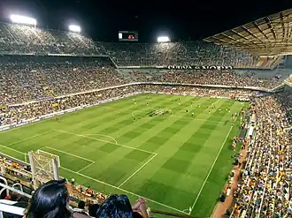 Vor dem Spiel um die Trofeu Taronja am 12. August 2011 zwischen dem FC Valencia und dem AS Rom