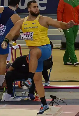 Mesud Pezer Rang zwölf mit 19,88&nbsp;m