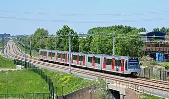 U-Bahn zwischen Vlaardingen und Hoek van Holland während des Testbetriebs 2019