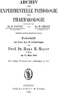 Festschrift anlässlich von Meyers 70. Geburtstag 1923