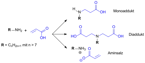 Michael-Addition von Acrylsäure an Amine