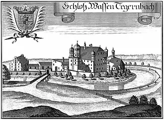Michael Wening: Schloß Wassen Tegernbach um 1715