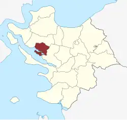 Lage des Gamborg Sogn in der Middelfart Kommune