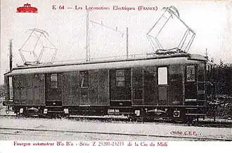 Gepäcktriebwagen der Baureihe Z 23200 der Compagnie des chemins de fer du Midi (um 1930)