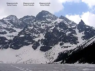 Blick von dem Bergsee Meerauge