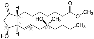 Strukturformel des Eutomers von Misoprostol
