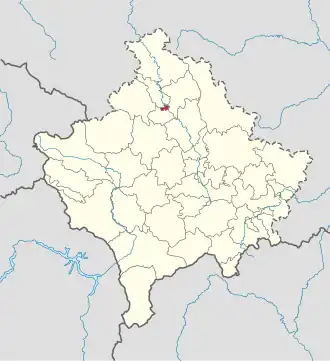Lage der Gemeinde Severna Kosovska Mitrovica im Kosovo (anklickbare Karte)