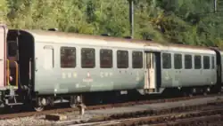 Mitteleinstiegwagen der SBB in Koblenz, 1989