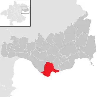 Lage der Gemeinde Mitterkirchen im Machland im Bezirk Perg (anklickbare Karte)