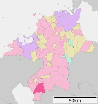 Lage Miyamas in der Präfektur