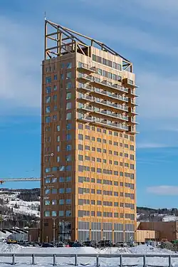 Mjøstårnet in Brumunddal, Norwegen