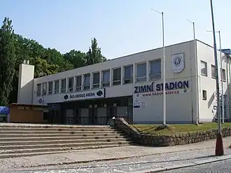 Eingang zur ŠKO-Energo Aréna (2012)