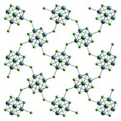 Kristallstruktur von Molybdän(II)-iodid