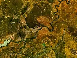 Satellitenbild von Mochudi