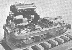 Modell des Motordrehgestell, das 1955 an der Basler Mustermesse ausgestellt war.[8]