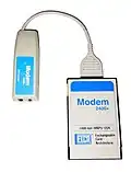 PC-Card-Modem mit externer Anschlussbox