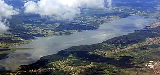 Luftbild des Stausees