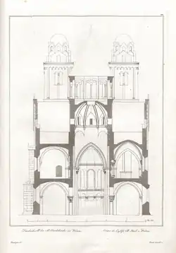 Schnitt durch die Kirche in Georg Moller: Denkmähler der deutschen Baukunst Band 2,2