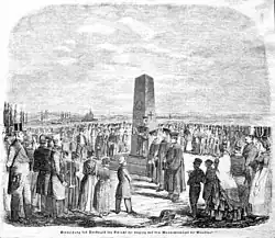 Die Einweihung des Denkmals 1847
