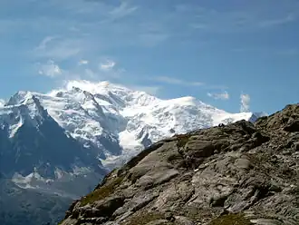 Mont Blanc, mit 4805 m der höchste Berg der Alpen