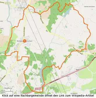 Montagny-près-Louhans mit seinen Nachbarorten